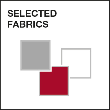 Fabrics selected in advance to match the model
